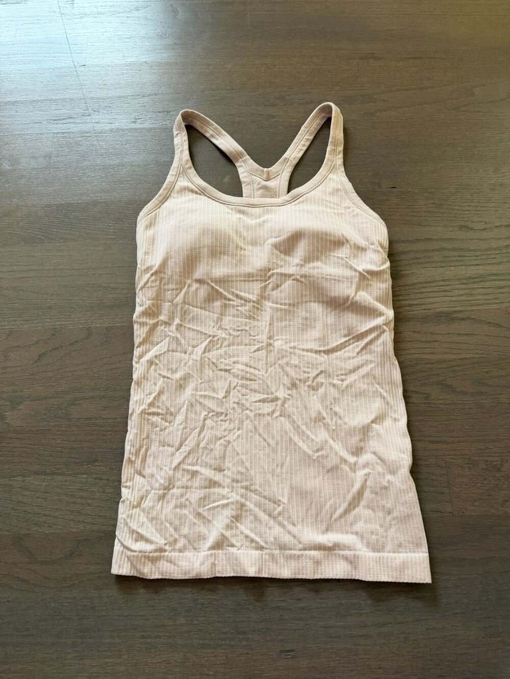 lululemon Ebb to Street Ribbed Racerback Tank Top Light Pink Size 4